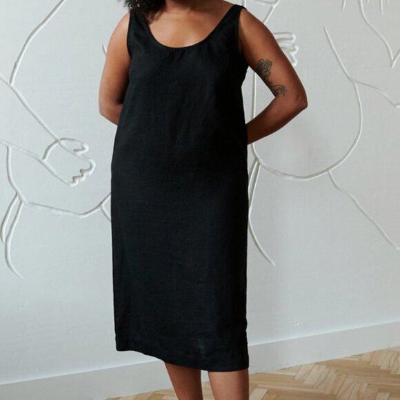 Never Worn! Black Linen Dress - Picture 8 of 10